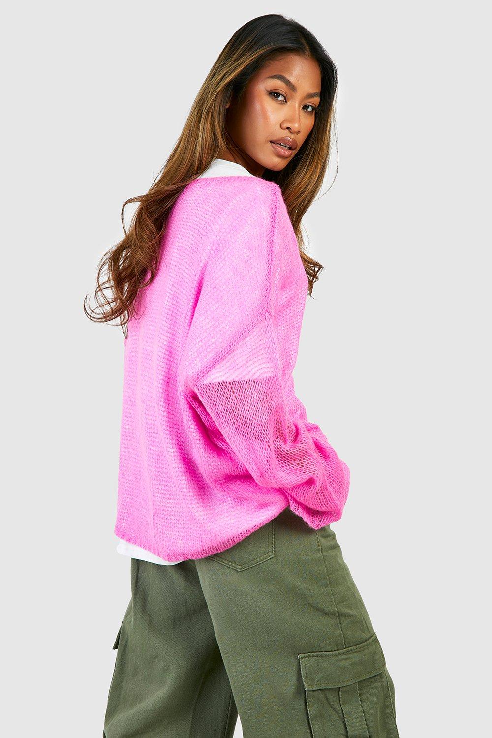 Pink on sale slouchy sweater